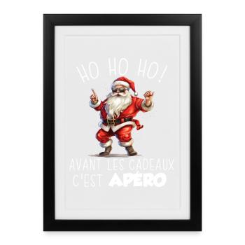 Pull Moche De Noël - Affiche encadrée (27 × 37 cm) - noir - Devant