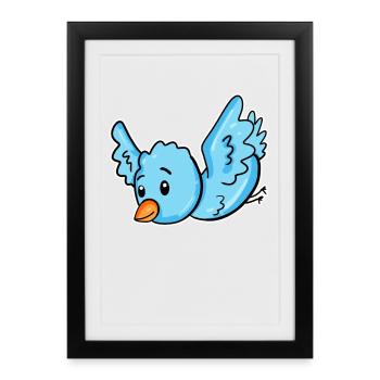 A Blue Bird - Framed poster (27 × 37 cm) - black - Front