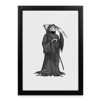 Grim Reaper Lunettes d’Halloween - Affiche encadrée (27 × 37 cm) - noir - Devant