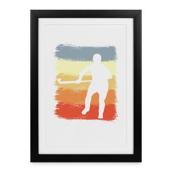 Vintage Field Hockey - Framed poster (27 × 37 cm) - black - Front
