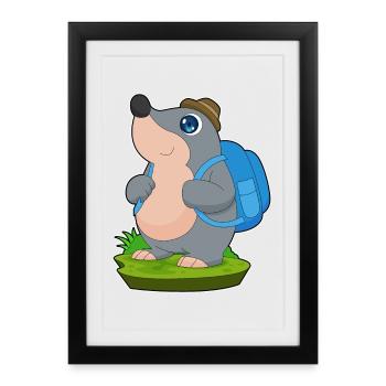 Randonnée à dos Mole Wanderer - Affiche encadrée (27 × 37 cm) - noir - Devant