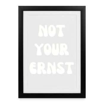 Not your Ernst Denglisch - Gerahmtes Poster (27 × 37 cm) - Schwarz - Vorne