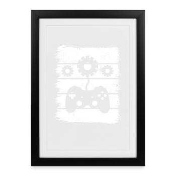 Game Design - Framed poster (27 × 37 cm) - black - Front