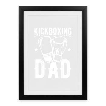Kickboxer Dad - Framed poster (27 × 37 cm) - black - Front