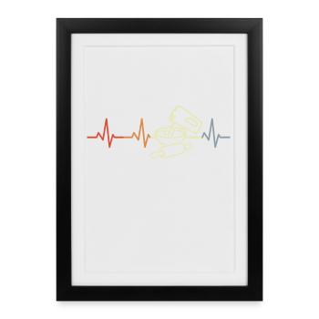 Gadget de cuisine Pulse - Affiche encadrée (27 × 37 cm) - noir - Devant