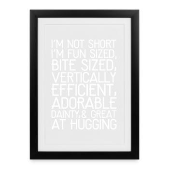 I'm not short I m fun sized funny shirt - Framed poster (27 × 37 cm) - black - Front