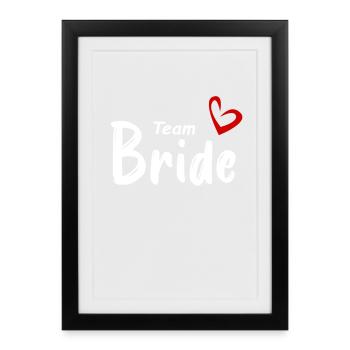 Team Bride - Framed poster (27 × 37 cm) - black - Front