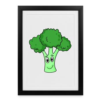 Broccoli Vegetables - Framed poster (27 × 37 cm) - black - Front