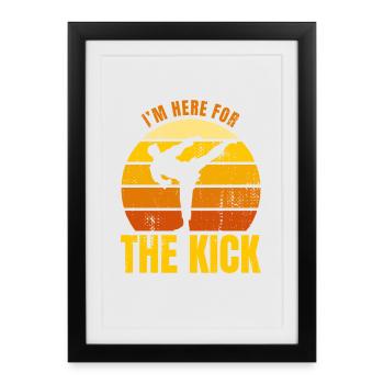 Blague de karatéka - Affiche encadrée (27 × 37 cm) - noir - Devant