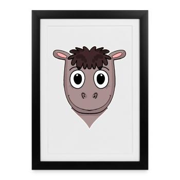 Horse Animal Head Animal Head - Framed poster (27 × 37 cm) - black - Front