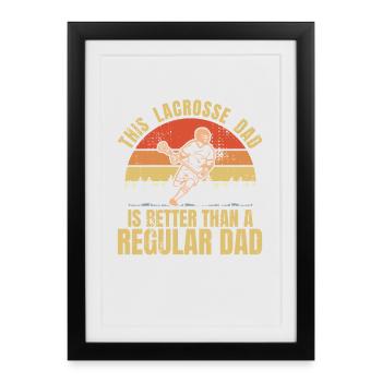 Lacrosse Father - Framed poster (27 × 37 cm) - black - Front