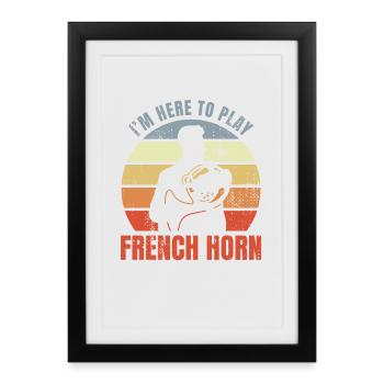 Funny French horn player joke - Framed poster (27 × 37 cm) - black - Front