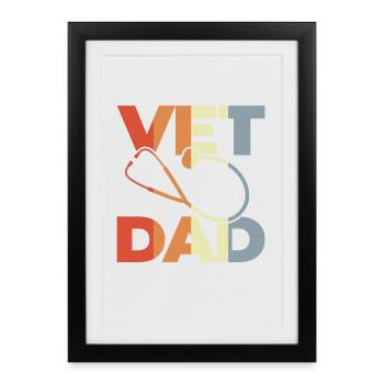 Veterinarian Dad - Framed poster (27 × 37 cm) - black - Front