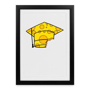 Studies Graduation Graduation Cap - Framed poster (27 × 37 cm) - black - Front