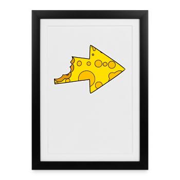 Arrow Cheese - Framed poster (27 × 37 cm) - black - Front