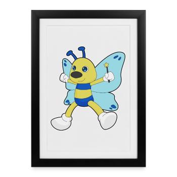 Butterfly Wizard Wand - Framed poster (27 × 37 cm) - black - Front