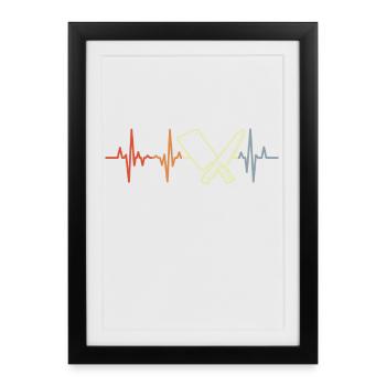 Butcher Cleaver Pulse Beat - Framed poster (27 × 37 cm) - black - Front