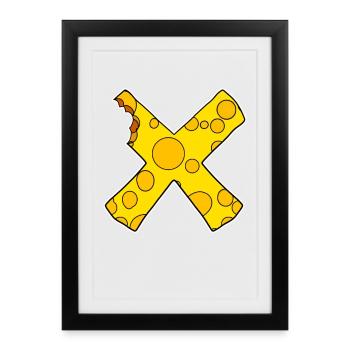 Cheese X Cross - Framed poster (27 × 37 cm) - black - Front