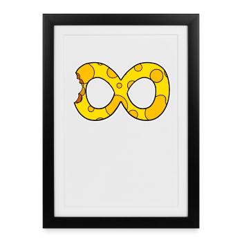 Cheese Infinite Smbol - Framed poster (27 × 37 cm) - black - Front