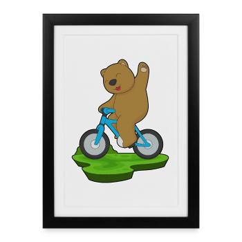 Vélo de l’ours - Affiche encadrée (27 × 37 cm) - noir - Devant