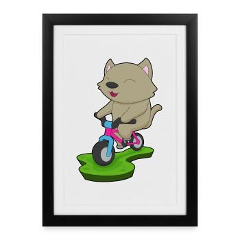 Vélo de chat - Affiche encadrée (27 × 37 cm) - noir - Devant