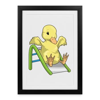 Duck Slide - Framed poster (27 × 37 cm) - black - Front