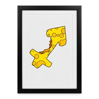 Zodiac sign Sagittarius Symbol - Framed poster (27 × 37 cm) - black - Front
