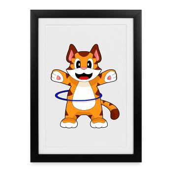 Gymnastique d’entraînement Tiger Fitness Hoop - Affiche encadrée (27 × 37 cm) - noir - Devant