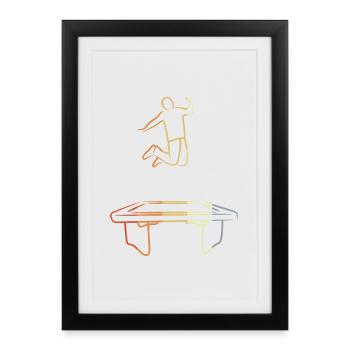 Trampoline Vintage Look - Framed poster (27 × 37 cm) - black - Front
