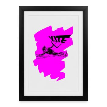 Milan rose - Affiche encadrée (27 × 37 cm) - noir - Devant