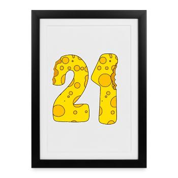 21 years old Lustig Käse - Framed poster (27 × 37 cm) - black - Front