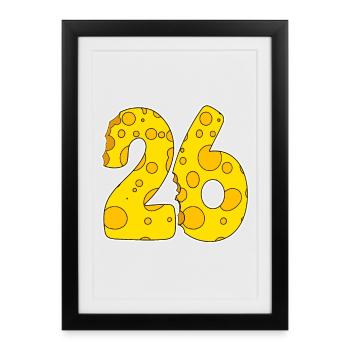 26 years of Lustig Käse - Framed poster (27 × 37 cm) - black - Front