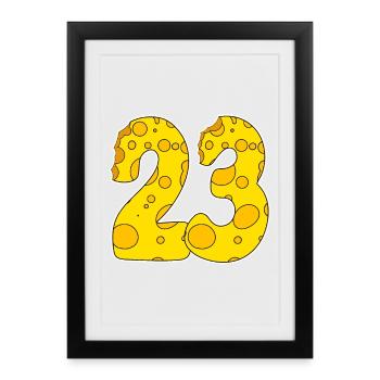 23 years old Lustig Käse - Framed poster (27 × 37 cm) - black - Front