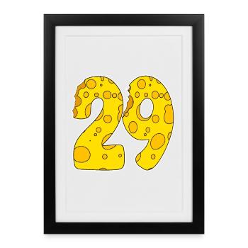 29 ans Lustig Käse - Affiche encadrée (27 × 37 cm) - noir - Devant