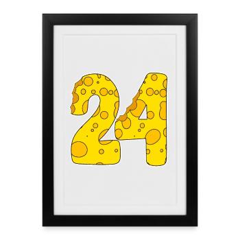 24 years old Lustig Käse - Framed poster (27 × 37 cm) - black - Front