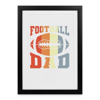 American Football Dad - Framed poster (27 × 37 cm) - black - Front