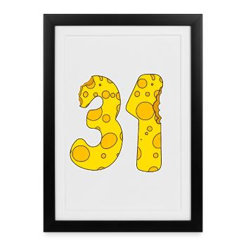 31 years old Lustig Käse - Framed poster (27 × 37 cm) - black - Front