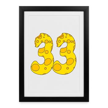 33 years old Lustig Käse - Framed poster (27 × 37 cm) - black - Front