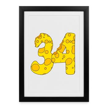 34 years old Lustig Käse - Framed poster (27 × 37 cm) - black - Front