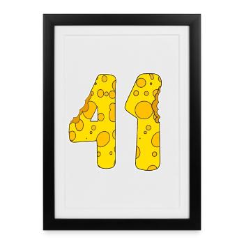 41 years of Lustig Käse - Framed poster (27 × 37 cm) - black - Front
