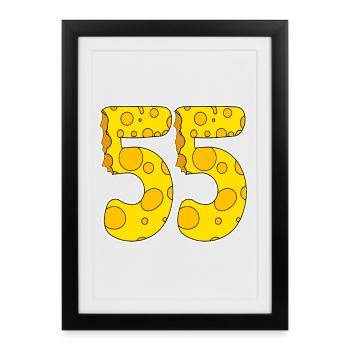 55 years of Lustig Käse - Framed poster (27 × 37 cm) - black - Front