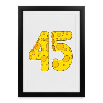 45 years of Lustig Käse - Framed poster (27 × 37 cm) - black - Front