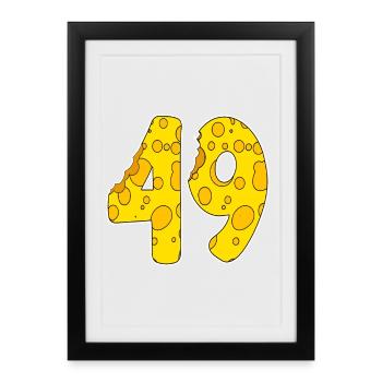 49 years of Lustig Käse - Framed poster (27 × 37 cm) - black - Front