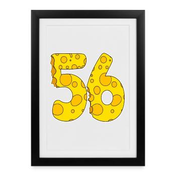 56 years of Lustig Käse - Framed poster (27 × 37 cm) - black - Front