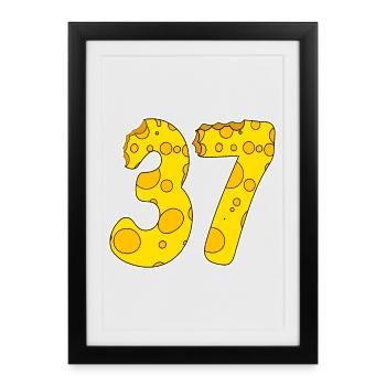 37 years old Lustig Käse - Framed poster (27 × 37 cm) - black - Front