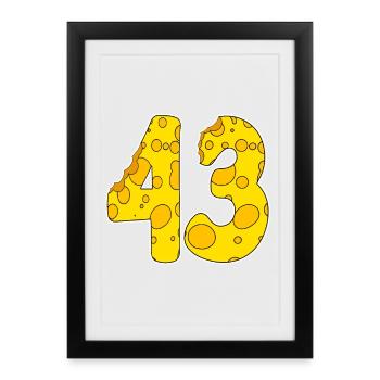 43 ans de Lustig Käse - Affiche encadrée (27 × 37 cm) - noir - Devant