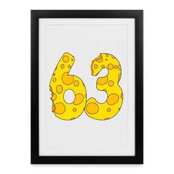 63 years of Lustig Käse - Framed poster (27 × 37 cm) - black - Front