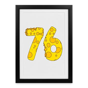 76 years of Lustig Käse - Framed poster (27 × 37 cm) - black - Front