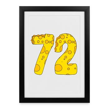 72 years of Lustig Käse - Framed poster (27 × 37 cm) - black - Front