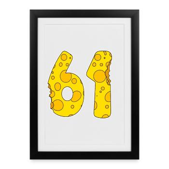 61 years of Lustig Käse - Framed poster (27 × 37 cm) - black - Front